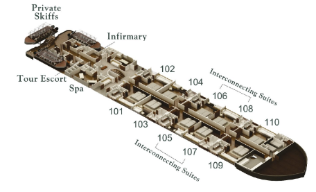 Aqua Expeditions Aqua Mekong Deck Plans First Deck.png